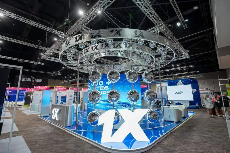 Custom exhibition stand at trade show