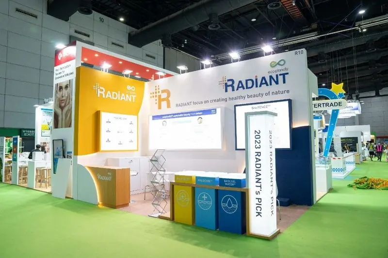 Radiant Beauty exhibition stand by Pixelmate