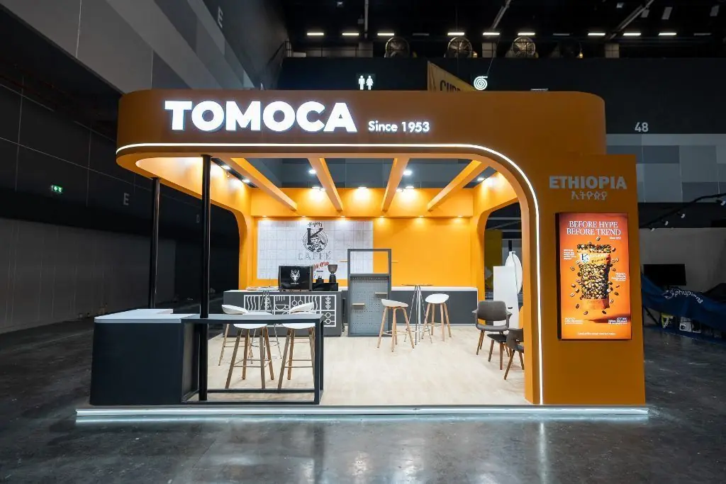 Tomoca exhibition stand